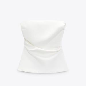 Zara White Strapless Top